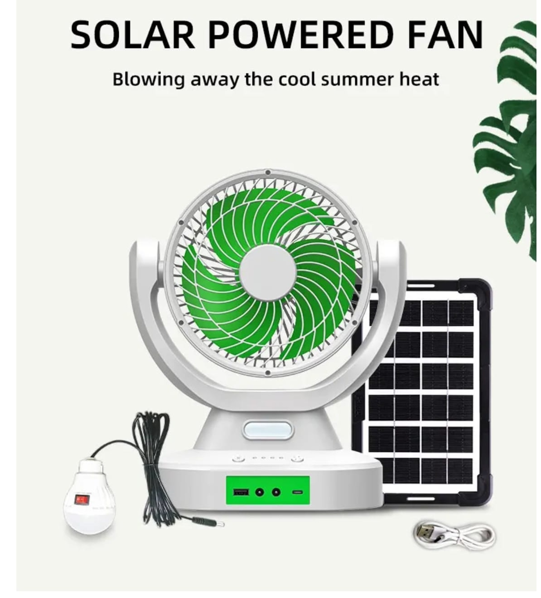 Ventilador De Panel Solar Multifuncional